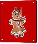 Gingerbread Cookie Girl Acrylic Print