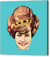 Girl Wearing Crown Acrylic Print