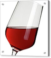 Glass Of Wine Clipping Path Acrylic Print