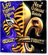 God Bless Our Tigers And Saints Acrylic Print