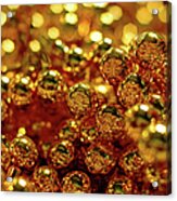 Gold Christmas Balls Acrylic Print