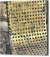 Golden Grid Acrylic Print