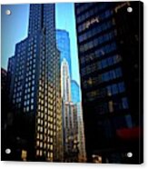 Golden Hour Reflections - City Of Chicago Acrylic Print