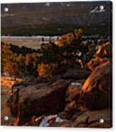 Golden Light In Rocky Mountain National Park Acrylic Print