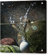 Golf Ball Hits Water Hazard Acrylic Print