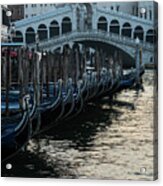 Gondolas Of Venice Acrylic Print