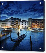 Grand Canal In Sunset Time Venice Acrylic Print