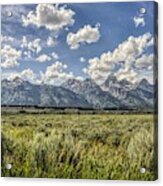 Grand Teton And Wyoming Skies Acrylic Print