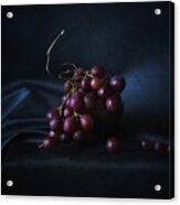 Grapes In Blue Acrylic Print