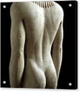 Greek Art, Statue Of Kouros, Sculpture Of Young Man Of The Archaic Period Acrylic Print