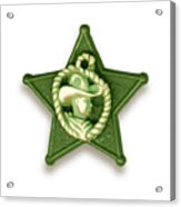 Green Cowboy Badge Acrylic Print