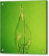 Green Flame Acrylic Print