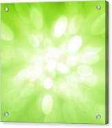 Green Sparkles Coming From The Center Acrylic Print