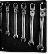 Group Of Steel Spanners Acrylic Print