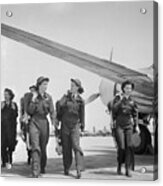 Group Of Womens Air Service Pilots Acrylic Print