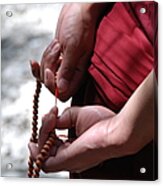 Hands Of A Tibetan Buddhist Monk Acrylic Print