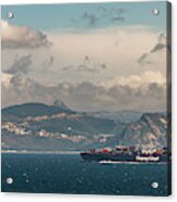 Hapag-lloyd Containership Entering The Mediterranean Sea Acrylic Print
