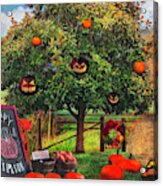 Happy Pumpkin Season Painting Acrylic Print