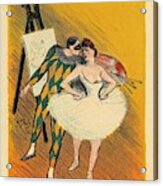 Harlequin And Columbine -pierrot Et Colombine-. Acrylic Print