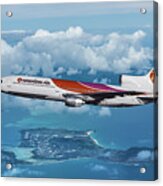 Hawaiian Airlines L-1011 Over The Islands Acrylic Print