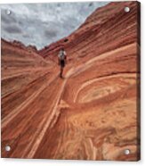 Headed Up The Hill In North Coyote Buttes Acrylic Print