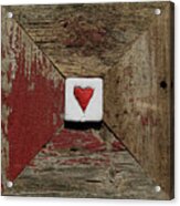 Hearts' Desire Barn-red Acrylic Print