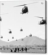 Helicopters Landing In Vietnam Acrylic Print
