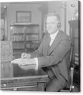 Herbert Hoover Listening To Radio Acrylic Print