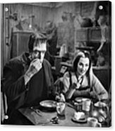 Herman And Lily Munster At Breakfast Acrylic Print