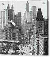 High-angle View Of Broadway Looking Acrylic Print