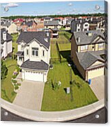 High Angle View Of Suburban Houses Acrylic Print
