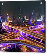 Highway Intersection In Shanghai Acrylic Print