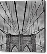 Holding The Brooklyn Bridge Acrylic Print