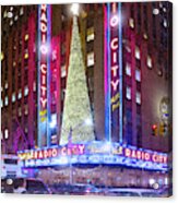 Holiday Season At Radio City Music Hall Acrylic Print