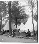 Homeless Tent City Wpeople Nearby Acrylic Print