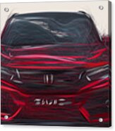 Honda Civic Hatchback Drawing Acrylic Print