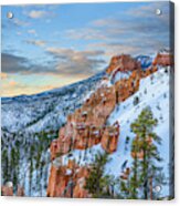 Hoodoos In Winter, Bryce Canyon National Park, Utah Acrylic Print