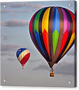 Hot Air Balloon Race - The Chase Acrylic Print