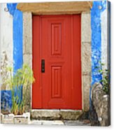 House With Red Door Acrylic Print