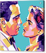 Humphrey Bogart And Ingrid Bergman Acrylic Print