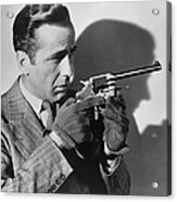 Humphrey Bogart With A Gun Acrylic Print