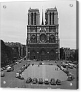 In Front Of Notre Dame De Paris Acrylic Print