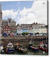 Ireland  Cobh Harbor And Cathedral Acrylic Print