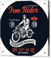 Iron Rider Acrylic Print