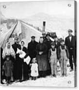 Italian Family In Tent Colony Before War Acrylic Print