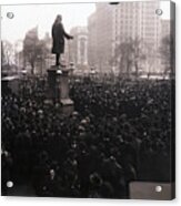 Iww Crowd Gathered In City Hall Park Acrylic Print