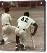 Jackie Robinson On Deck Acrylic Print