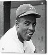 Jackie Robinson Smiling Acrylic Print