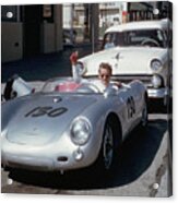 James Dean In His Porsche Spyder Acrylic Print