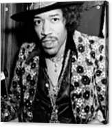 Jimi Hendrix Candid Backstage Acrylic Print